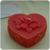 Sell Red Heart Candle Embossed With Rose