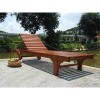 sapele solid wooden sunbed 