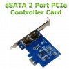 High quality eSATA 2 Port PCIe Controller Card