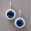 blue topaz earrings,925 silver jewelry,fine jewelry