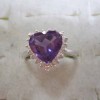 18k white gold jewelry,amethyst ring,fine jewelry