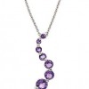 Sterling silver neckalce,amethyst pendant,fine jewelry