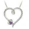 925 silver necklace,amethyst&CZ pendant,fine jewelry