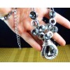 2013 fashion jewelry crystal necklace Antique silver Drop pandent charm