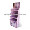 makeup display stand, cosmetic paper display shelf, corrugated display shelf