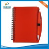 A4 PLASTIC COVER SPIRAL NOTEBOOK WITH BALLPEN