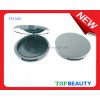 Round powder container with flat top cover