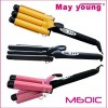 Fshion LCD 3 barrel triple wave hair curling iron