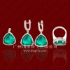 2014 China Cheapest 925 Sterling Silver Jewelry Set With Synthetic Glass Stone Wholesale