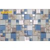 8mm Elegance Iridescent Glass Mosaic Tile Sheets For Hotels / Clubs