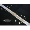 Sew on Beaded Rhinestone Bridal Sash , Rhinestone Wedding Dress Sash