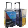 Exhibition POP Cardboard EXPOBOX with Full Printing, Cardboard Trolleys on Wheels