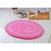 Cute pink round novelty microfiber anti slip floor mat for household dinning room