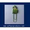 Colorful Small Novelty Cartoon Shaped Paper Clips with Rubber , Soft PVC Materials