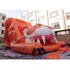 Big Commercial Tiger Inflatable Slide / Inflatable Dry Slide For Kids