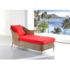 Custom Bedroom Brown Rattan Sun Lounger with Sofa Chair Design