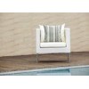 White Square Outdoor Rattan Chairs For Swimming Pool , 80*80*85cm