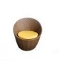 Barrel Style Rattan Egg Chair Plastic Rattan Garden Furniture in Brown