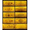 24k Gold Engrave Banknote , Full SET gold plated 100 Dollar Bill