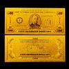 Double logo $500 pure plated gold foil banknote for Business gifts