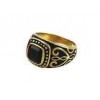 Classic Magic Heart Stainless Steel Rings Jewelry With Jet Crystal Gold And Black