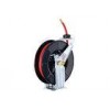 Floor Mount Steel Air And Water Hose Reel With Dual Pedestal Adjustable Arm