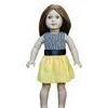 Black And White Streak , Yellow Sleeveless Dress , 18inch Doll Dress Madame Alexander Dolls