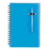 Spiral bound notebook with ballpoint pen