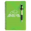 Plastic promotional notebooks with ball pen