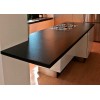 Black Color Quartz Stone Rock Solid Surface with Suede Texture