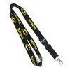 Plastic Buckle Black Custom Polyester Lanyards , Smartphone Neck Strap