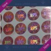 Red hologram anti-fake packaging label custom printing