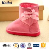 Suede Fabric Bowknot Child Sho