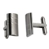 Classic Design Titanium Cuff Links 3mm Solid Surface And Simple Lines TTC1005