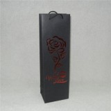 Black Cardboard Paper Wine Bag