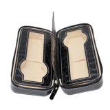 2 Slots Zippered Watch Box Tra