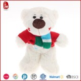 Red And White Undressed Bear