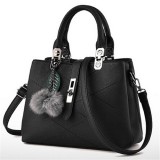 Fur Triming Pu Satchel