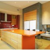 Bright Orange Quartz Stone Kitchen Countertop