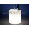 Breaking-proof PE / polyethylene Round Bar Stools / LED Cube Chair