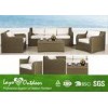 4pcs Loveseat Sofa Set  Patio Outdoor Furniture Minimum Maintenance Feature