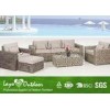 European Style Sofa Patio Outdoor Furniture Colorfast Durable PE Rattan Wicker