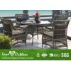 Light Weight Outdoor Dining Room Sets Rattan Garden Furniture With Cushion