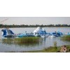 Commercial Grade Inflatable Blow Up Water Park With Iceberg And Water Toys