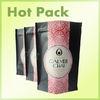 Black Color Stand Up Kraft Paper Bag With Zipper For Calmer Chai Packaing