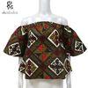 Sexy Crop Ladies African Print Tops Styles , Elastic African Fashion Wear