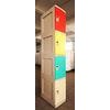 Cool 4 Tier Red Plastic School Lockers With Padlock H1810 * W310 * D460mm