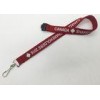 Red color 2.0 CM Silk-screen printed Polyester lanyards with white letters on it