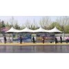 Steel Outdoor Shade Structures Tensile Membrane Canopy For Bus Waiting