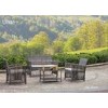 Steel Frame Patio Furniture Table And Chairs 4 Piece , Wicker Patio Furniture Sets